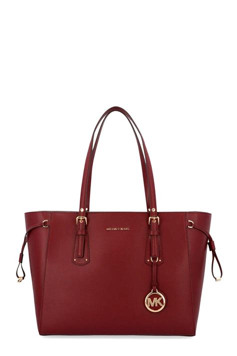 burgundy Michael Kors tote